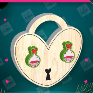 Intra απο ξύλο plywood 3mm-4mm πάχος – Σκουλαρίκια για την Ημέρα του Αγίου Βαλεντίνου Δίασταση  5x5 cm INTRAFABR-112932536