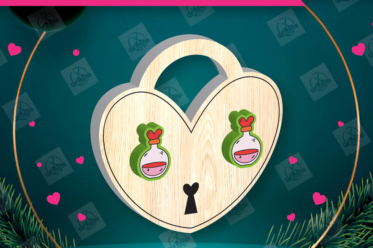 Intra απο ξύλο plywood 3mm-4mm πάχος – Σκουλαρίκια για την Ημέρα του Αγίου Βαλεντίνου Δίασταση  5x5 cm INTRAFABR-112932536