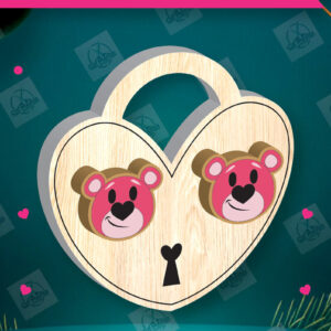 Intra απο ξύλο plywood 3mm-4mm πάχος – Σκουλαρίκια για την Ημέρα του Αγίου Βαλεντίνου Δίασταση  5x5 cm INTRAFABR-112932600