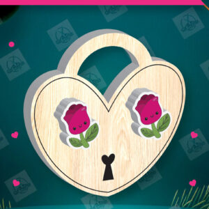 Intra απο ξύλο plywood 3mm-4mm πάχος – Σκουλαρίκια για την Ημέρα του Αγίου Βαλεντίνου Δίασταση  5x5 cm INTRAFABR-112932638