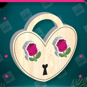 Intra απο ξύλο plywood 3mm-4mm πάχος – Σκουλαρίκια για την Ημέρα του Αγίου Βαλεντίνου Δίασταση  5x5 cm INTRAFABR-112932638 - Image 1