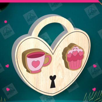 Intra απο ξύλο plywood 3mm-4mm πάχος – Σκουλαρίκια για την Ημέρα του Αγίου Βαλεντίνου Δίασταση  5x5 cm INTRAFABR-112932476 - Image 1