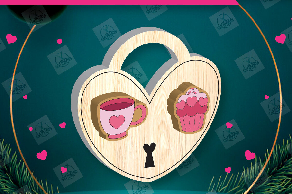 Intra απο ξύλο plywood 3mm-4mm πάχος – Σκουλαρίκια για την Ημέρα του Αγίου Βαλεντίνου Δίασταση  5x5 cm INTRAFABR-112932476