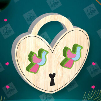 Intra απο ξύλο plywood 3mm-4mm πάχος – Πακέτο με καρφιά σκουλαρίκια για την ημέρα του Αγίου Βαλεντίνου Δίασταση  5x5 cm INTRAFABR-112932697 - Image 3