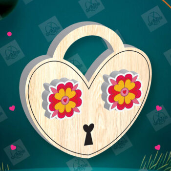 Intra απο ξύλο plywood 3mm-4mm πάχος – Πακέτο με καρφιά σκουλαρίκια για την ημέρα του Αγίου Βαλεντίνου Δίασταση  5x5 cm INTRAFABR-112932697 - Image 5