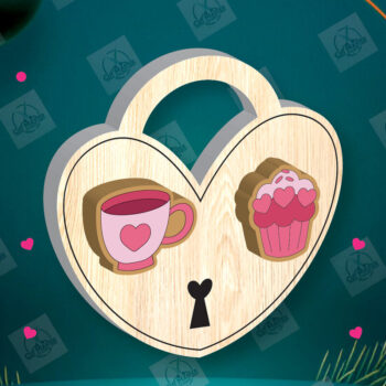 Intra απο ξύλο plywood 3mm-4mm πάχος – Πακέτο με καρφιά σκουλαρίκια για την ημέρα του Αγίου Βαλεντίνου Δίασταση  5x5 cm INTRAFABR-112932566 - Image 3