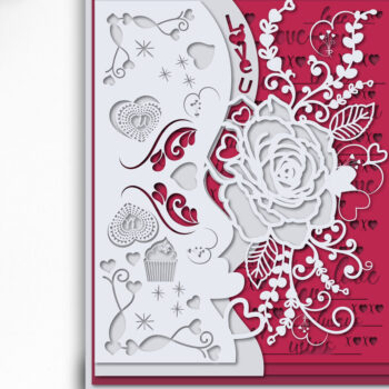 Intra απο ξύλο plywood 3mm-4mm πάχος – Γλυκιά δωροκάρτα για την ημέρα του Αγίου Βαλεντίνου 1016 Δίασταση  20x20 cm INTRAFABR-89870282 - Image 3