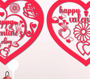 Intra απο ξύλο plywood 3mm-4mm πάχος – Ημέρα του Αγίου Βαλεντίνου Sweet Note Heart1374 Δίασταση  20x20 cm INTRAFABR-115207101