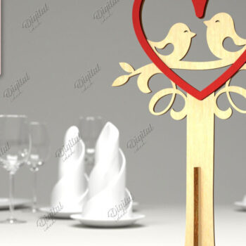 Intra απο ξύλο plywood 3mm-4mm πάχος – Πακέτο επιτραπέζιας βάσης για την ημέρα του Αγίου Βαλεντίνου Δίασταση  20x20 cm INTRAFABR-85984081 - Image 3