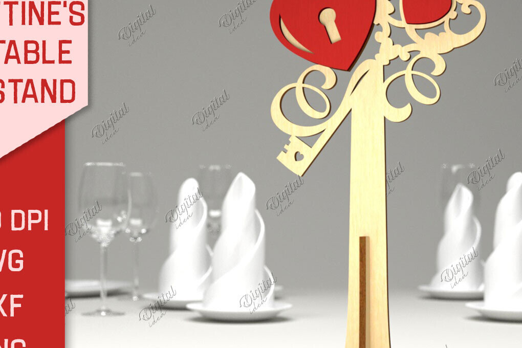 Intra απο ξύλο plywood 3mm-4mm πάχος – Επιτραπέζια βάση για την ημέρα του Αγίου Βαλεντίνου LaserCut Δίασταση  20x20 cm INTRAFABR-85915715