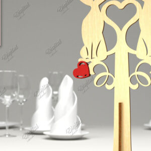 Intra απο ξύλο plywood 3mm-4mm πάχος – Επιτραπέζια βάση για την ημέρα του Αγίου Βαλεντίνου LaserCut Δίασταση  20x20 cm INTRAFABR-85915499