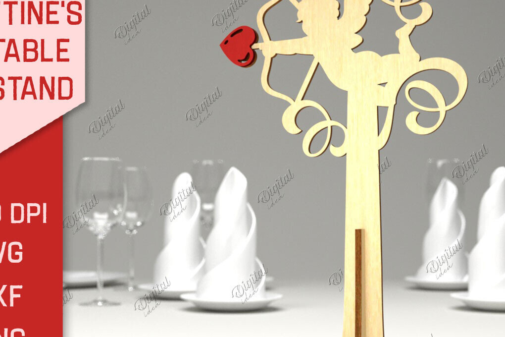 Intra απο ξύλο plywood 3mm-4mm πάχος – Επιτραπέζια βάση για την ημέρα του Αγίου Βαλεντίνου LaserCut Δίασταση  20x20 cm INTRAFABR-85915538