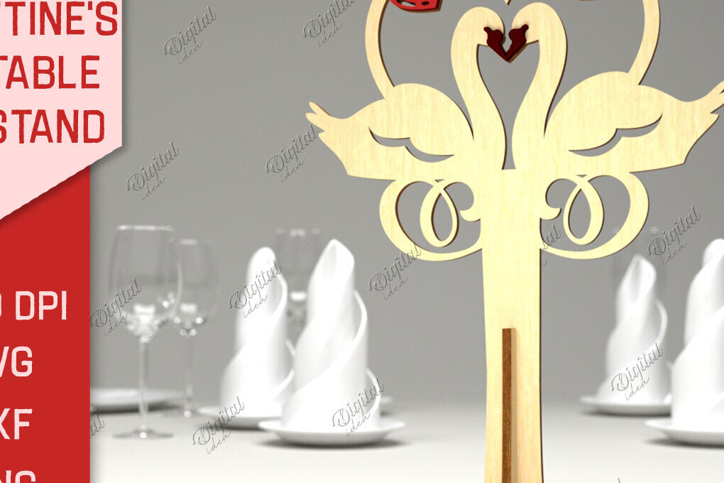 Intra απο ξύλο plywood 3mm-4mm πάχος – Επιτραπέζια βάση για την ημέρα του Αγίου Βαλεντίνου LaserCut Δίασταση  20x20 cm INTRAFABR-85915570