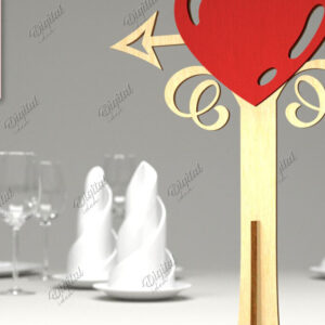 Intra απο ξύλο plywood 3mm-4mm πάχος – Επιτραπέζια βάση για την ημέρα του Αγίου Βαλεντίνου LaserCut Δίασταση  20x20 cm INTRAFABR-85915597