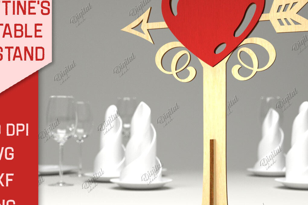 Intra απο ξύλο plywood 3mm-4mm πάχος – Επιτραπέζια βάση για την ημέρα του Αγίου Βαλεντίνου LaserCut Δίασταση  20x20 cm INTRAFABR-85915597