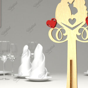 Intra απο ξύλο plywood 3mm-4mm πάχος – Επιτραπέζια βάση για την ημέρα του Αγίου Βαλεντίνου LaserCut Δίασταση  20x20 cm INTRAFABR-85915285