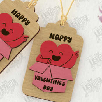 Intra απο ξύλο plywood 3mm-4mm πάχος – Πακέτο ετικετών του Αγίου Βαλεντίνου | Ετικέτες δώρων Δίασταση  20x20 cm INTRAFABR-111310655 - Image 5