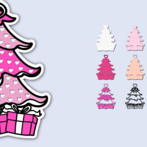 Intra απο ξύλο plywood 3mm-4mm πάχος – Θεματικό Δέντρο για την Ημέρα του Αγίου Βαλεντίνου 3D Δίασταση  20x20 cm INTRAFABR-62772702