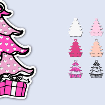 Intra απο ξύλο plywood 3mm-4mm πάχος – Θεματικό Δέντρο για την Ημέρα του Αγίου Βαλεντίνου 3D Δίασταση  20x20 cm INTRAFABR-62772702 - Image 1