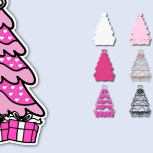 Intra απο ξύλο plywood 3mm-4mm πάχος – Θεματικό Δέντρο για την Ημέρα του Αγίου Βαλεντίνου 3D Δίασταση  20x20 cm INTRAFABR-62772609