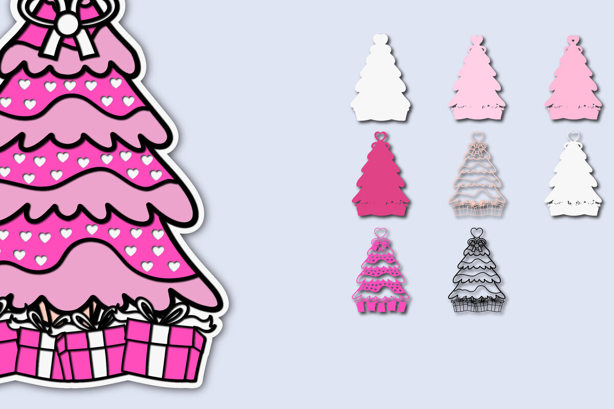 Intra απο ξύλο plywood 3mm-4mm πάχος – Θεματικό Δέντρο για την Ημέρα του Αγίου Βαλεντίνου 3D Δίασταση  20x20 cm INTRAFABR-62772609