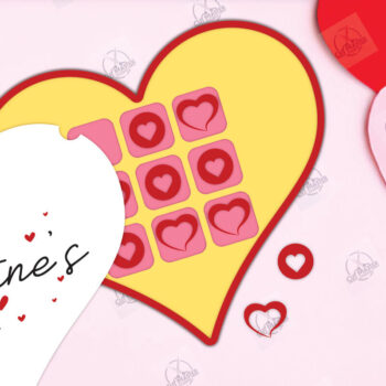 Intra απο ξύλο plywood 3mm-4mm πάχος – Ημέρα του Αγίου Βαλεντίνου Tic Tac Toe Cut Laser Δίασταση  20x20 cm INTRAFABR-112989063 - Image 1