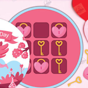 Intra απο ξύλο plywood 3mm-4mm πάχος – Ημέρα του Αγίου Βαλεντίνου Tic Tac Toe Cut Laser Δίασταση  20x20 cm INTRAFABR-112989154