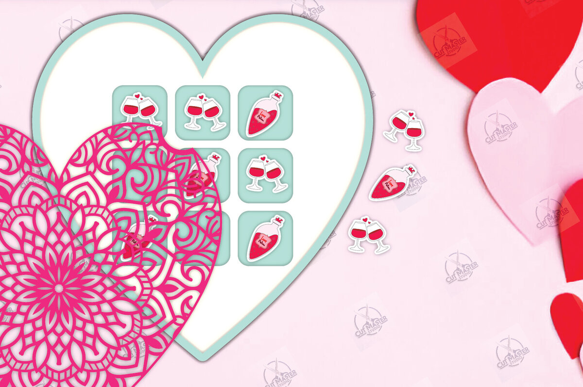 Intra απο ξύλο plywood 3mm-4mm πάχος – Ημέρα του Αγίου Βαλεντίνου Tic Tac Toe Cut Laser Δίασταση  20x20 cm INTRAFABR-112989296