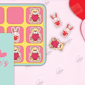 Intra απο ξύλο plywood 3mm-4mm πάχος – Ημέρα του Αγίου Βαλεντίνου Tic Tac Toe Cut Laser Δίασταση  20x20 cm INTRAFABR-112989318