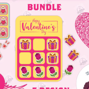 Intra απο ξύλο plywood 3mm-4mm πάχος – Πακέτο Tic Tac Toe για την Ημέρα του Αγίου Βαλεντίνου Δίασταση  20x20 cm INTRAFABR-112989390