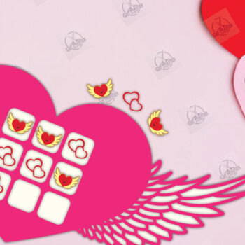 Intra απο ξύλο plywood 3mm-4mm πάχος – Πακέτο Tic Tac Toe για την Ημέρα του Αγίου Βαλεντίνου Δίασταση  20x20 cm INTRAFABR-112989390 - Image 4