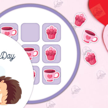 Intra απο ξύλο plywood 3mm-4mm πάχος – Πακέτο Tic Tac Toe για την Ημέρα του Αγίου Βαλεντίνου Δίασταση  20x20 cm INTRAFABR-112989390 - Image 7