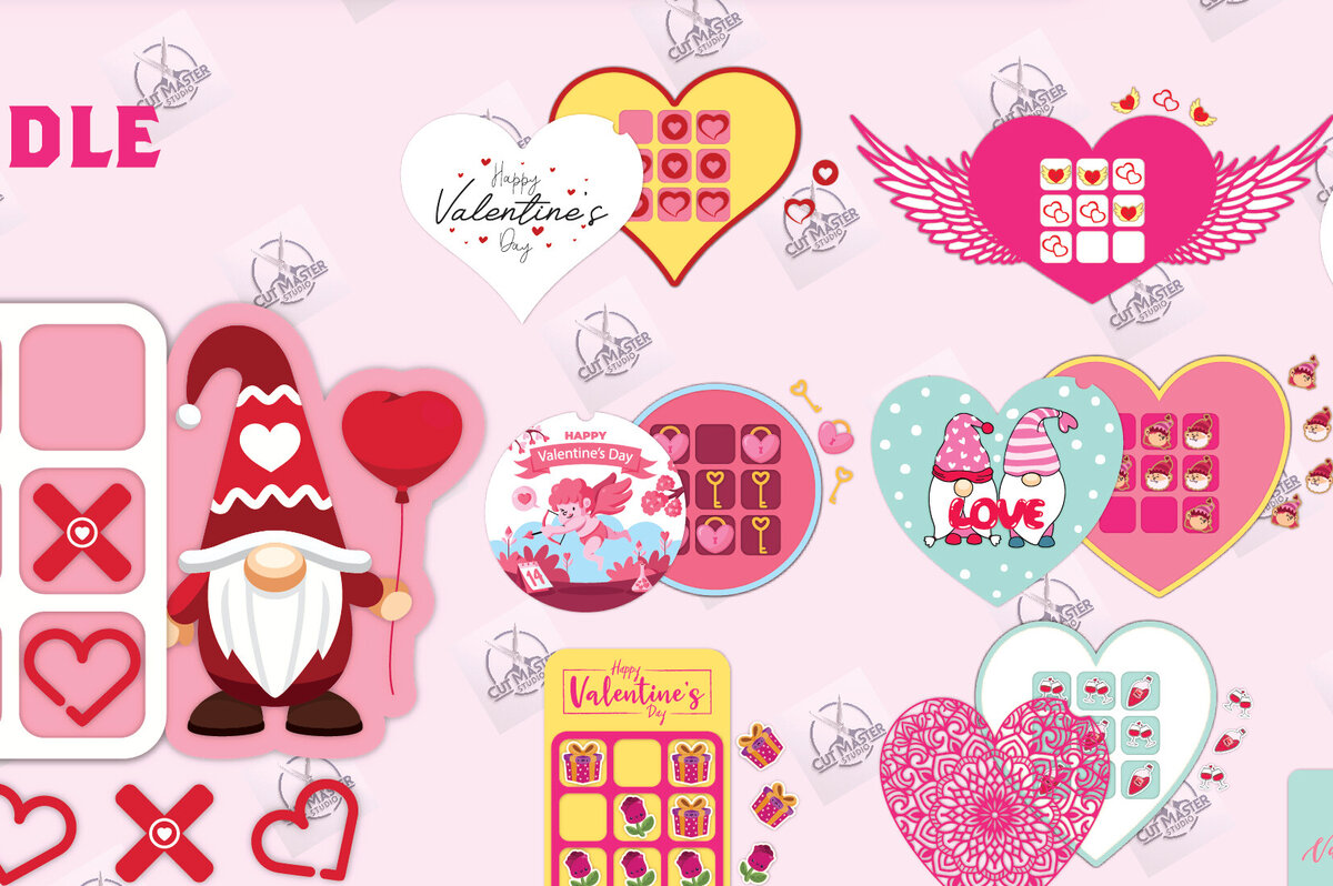 Intra απο ξύλο plywood 3mm-4mm πάχος – Πακέτο Tic Tac Toe για την Ημέρα του Αγίου Βαλεντίνου Δίασταση  20x20 cm INTRAFABR-112989441