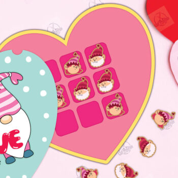 Intra απο ξύλο plywood 3mm-4mm πάχος – Πακέτο Tic Tac Toe για την Ημέρα του Αγίου Βαλεντίνου Δίασταση  20x20 cm INTRAFABR-112989187 - Image 5