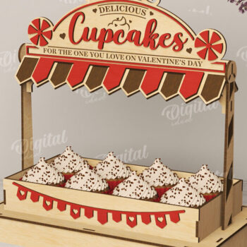 Intra απο ξύλο plywood 3mm-4mm πάχος – Stand Laser για την Ημέρα του Αγίου Βαλεντίνου Shop Stand Laser Δίασταση  20x20 cm INTRAFABR-112148424 - Image 1