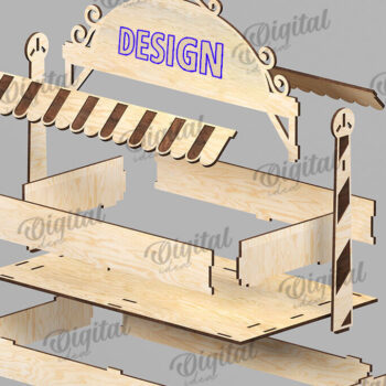 Intra απο ξύλο plywood 3mm-4mm πάχος – Stand Laser για την Ημέρα του Αγίου Βαλεντίνου Shop Stand Laser Δίασταση  20x20 cm INTRAFABR-112148424 - Image 2
