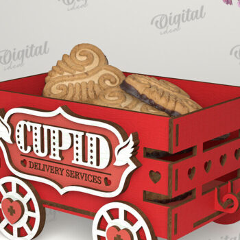 Intra απο ξύλο plywood 3mm-4mm πάχος – Κοπή λέιζερ για την ημέρα του Αγίου Βαλεντίνου Δίασταση  20x20 cm INTRAFABR-111354916 - Image 1