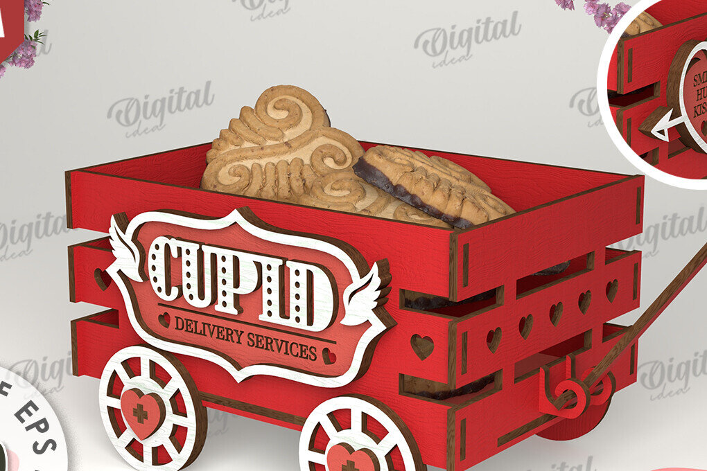 Intra απο ξύλο plywood 3mm-4mm πάχος – Κοπή λέιζερ για την ημέρα του Αγίου Βαλεντίνου Δίασταση  20x20 cm INTRAFABR-111354916