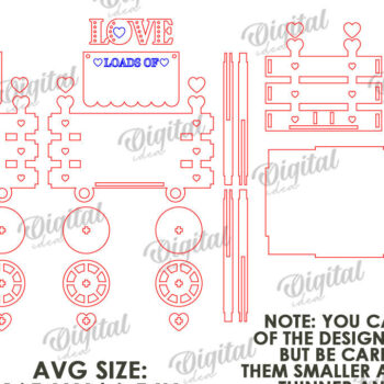 Intra απο ξύλο plywood 3mm-4mm πάχος – Κοπή λέιζερ για την ημέρα του Αγίου Βαλεντίνου Δίασταση  20x20 cm INTRAFABR-111354916 - Image 3