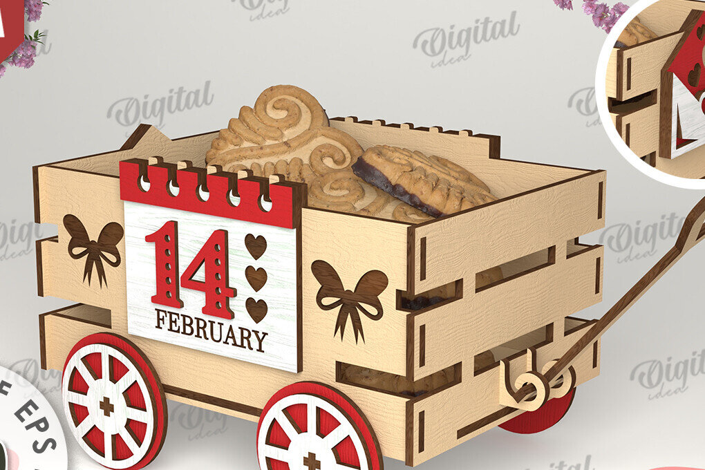 Intra απο ξύλο plywood 3mm-4mm πάχος – Κοπή λέιζερ για την ημέρα του Αγίου Βαλεντίνου Δίασταση  20x20 cm INTRAFABR-111354958