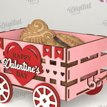 Intra απο ξύλο plywood 3mm-4mm πάχος – Κοπή λέιζερ για την ημέρα του Αγίου Βαλεντίνου Δίασταση  20x20 cm INTRAFABR-111354816 - Image 1