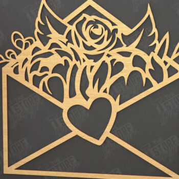 Intra απο ξύλο plywood 3mm-4mm πάχος – Τέχνη τοίχου για την ημέρα του Αγίου Βαλεντίνου | Ρομαντικό δώρο Δίασταση  40x30 cm INTRAFABR-110774329 - Image 1