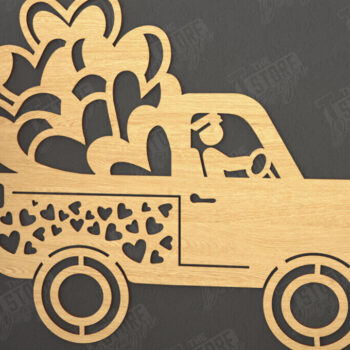 Intra απο ξύλο plywood 3mm-4mm πάχος – Τέχνη τοίχου για την ημέρα του Αγίου Βαλεντίνου | Ρομαντικό δώρο Δίασταση  40x30 cm INTRAFABR-110774343 - Image 1