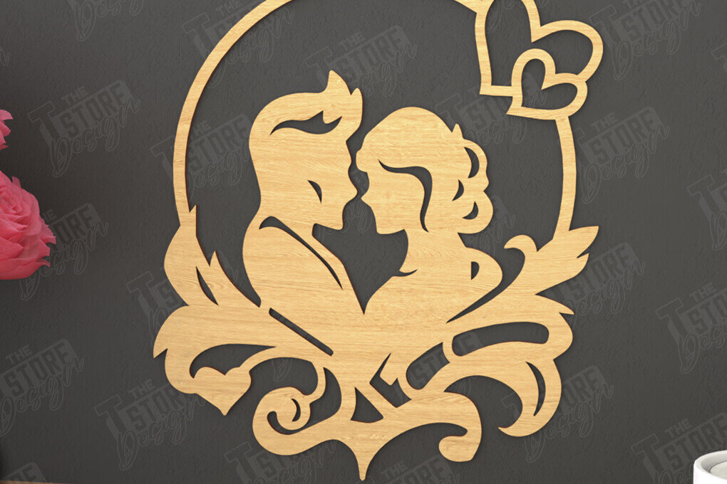 Intra απο ξύλο plywood 3mm-4mm πάχος – Τέχνη τοίχου για την ημέρα του Αγίου Βαλεντίνου | Ρομαντικό δώρο Δίασταση  40x30 cm INTRAFABR-110774356