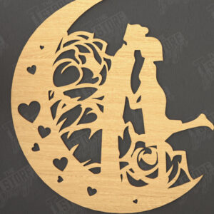 Intra απο ξύλο plywood 3mm-4mm πάχος – Τέχνη τοίχου για την ημέρα του Αγίου Βαλεντίνου | Ρομαντικό δώρο Δίασταση  40x30 cm INTRAFABR-110774363