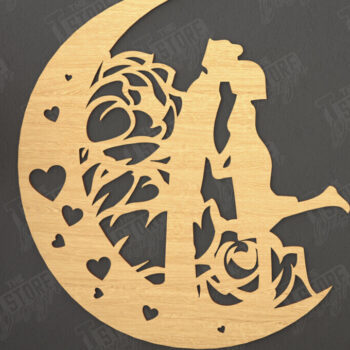 Intra απο ξύλο plywood 3mm-4mm πάχος – Τέχνη τοίχου για την ημέρα του Αγίου Βαλεντίνου | Ρομαντικό δώρο Δίασταση  40x30 cm INTRAFABR-110774363 - Image 1