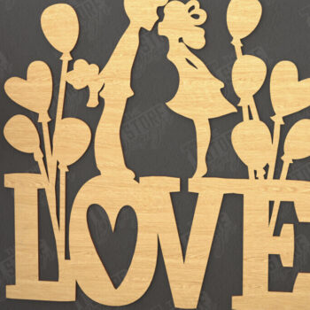 Intra απο ξύλο plywood 3mm-4mm πάχος – Τέχνη τοίχου για την ημέρα του Αγίου Βαλεντίνου | Ρομαντικό δώρο Δίασταση 40x30 cm INTRAFABR-110774371 - Image 1