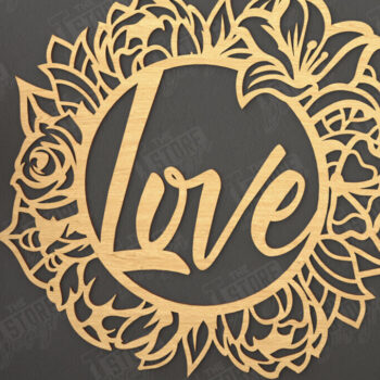 Intra απο ξύλο plywood 3mm-4mm πάχος – Τέχνη τοίχου για την ημέρα του Αγίου Βαλεντίνου | Ρομαντικό δώρο Δίασταση  40x30 cm INTRAFABR-110774379 - Image 1