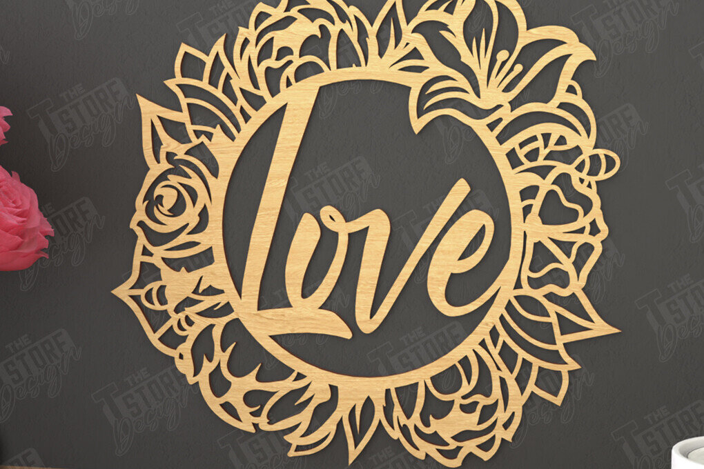 Intra απο ξύλο plywood 3mm-4mm πάχος – Τέχνη τοίχου για την ημέρα του Αγίου Βαλεντίνου | Ρομαντικό δώρο Δίασταση  40x30 cm INTRAFABR-110774379