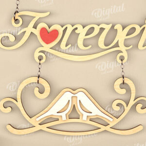 Intra απο ξύλο plywood 3mm-4mm πάχος – Διακόσμηση τοίχου για την ημέρα του Αγίου Βαλεντίνου Lasercut Δίασταση  40x30 cm INTRAFABR-111986174